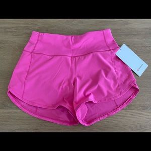 Nwt Lululemon Speed Up HR short 4” 4 Sonic Pink